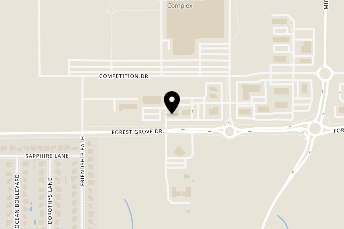 Map showing the location of Hemisphere Bistro on 4808 Forest Grove Dr in Bettendorf